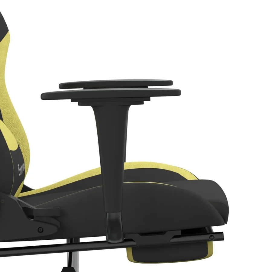 Chaise de jeu avec repose-pied Noir et vert clair - 11