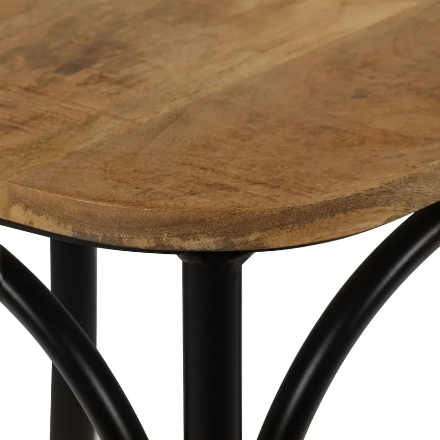 Chaises à dossier croisé lot de 2 noir bois de manguier solide - 10