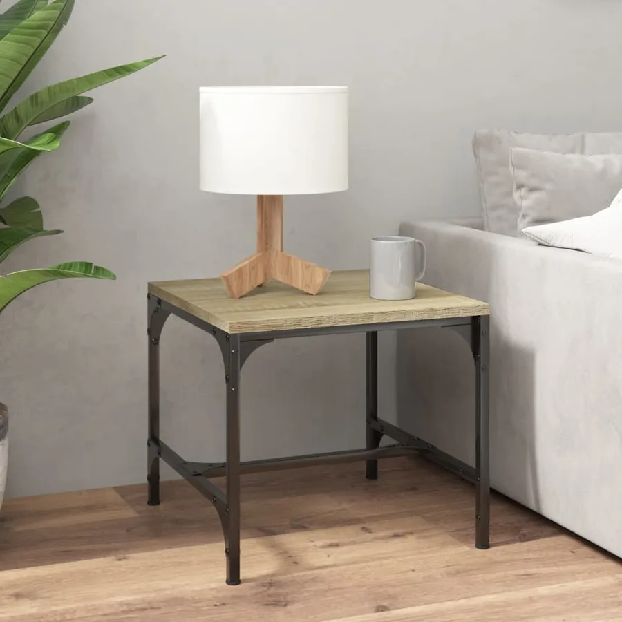 Tables d'appoint 2 pcs Chêne sonoma 40x40x35 cm Bois ingénierie - 3