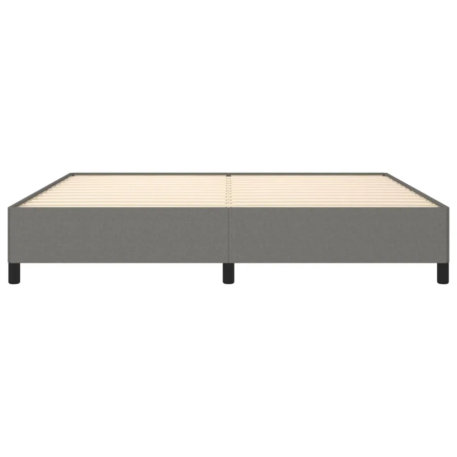 Cadre de lit sans matelas gris foncé 200x200 cm tissu - 5