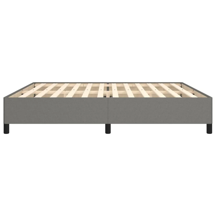 Cadre de lit sans matelas gris foncé 200x200 cm tissu - 6