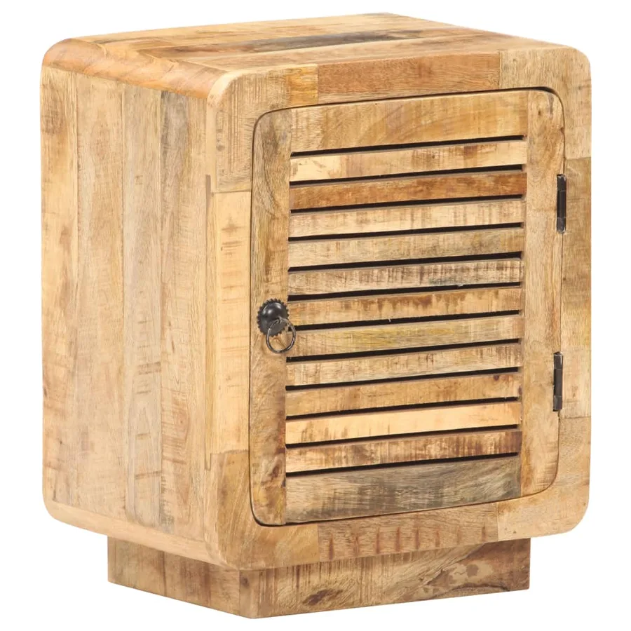 Table de chevet 40x30x50 cm Bois de manguier brut - 10