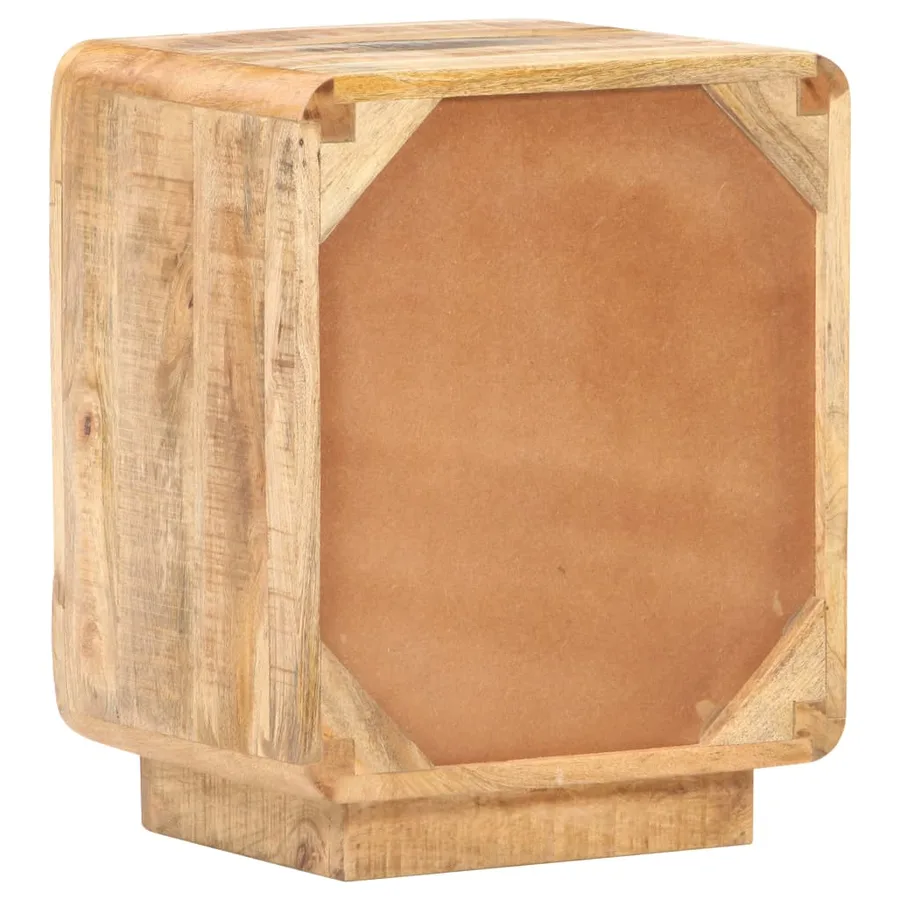 Table de chevet 40x30x50 cm Bois de manguier brut - 4