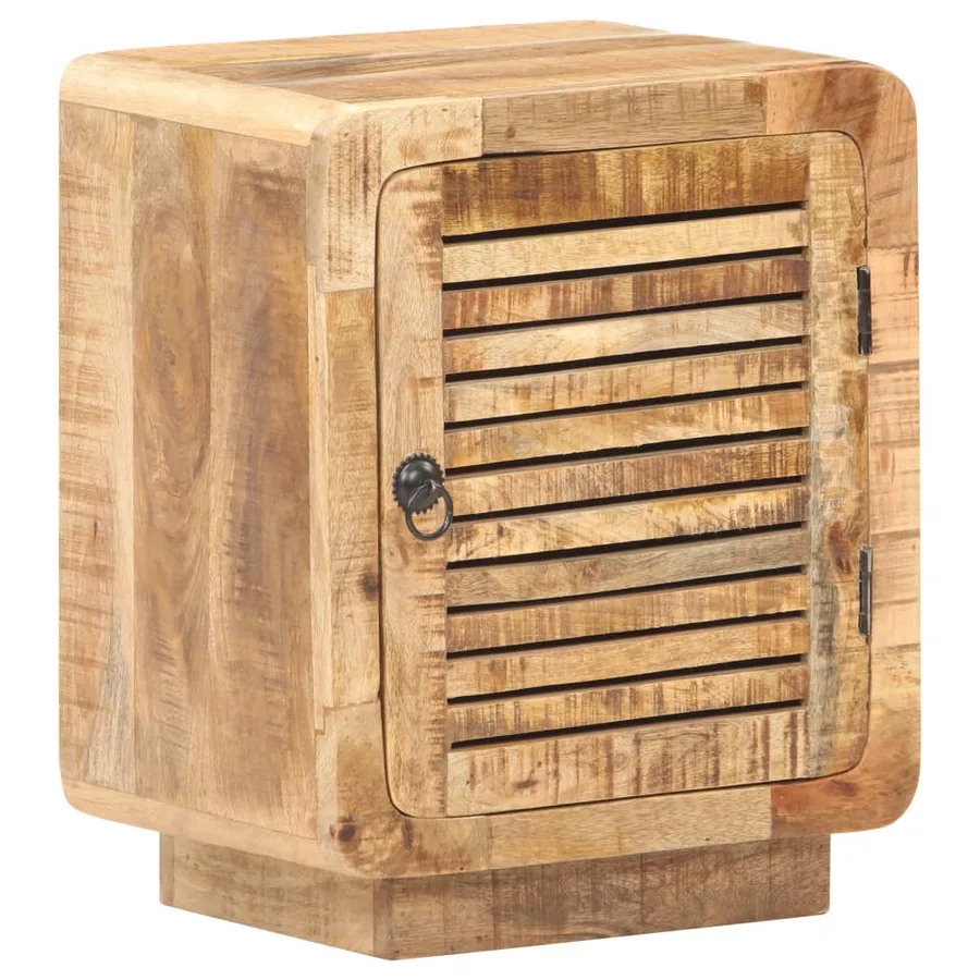 Table de chevet 40x30x50 cm Bois de manguier brut - 9