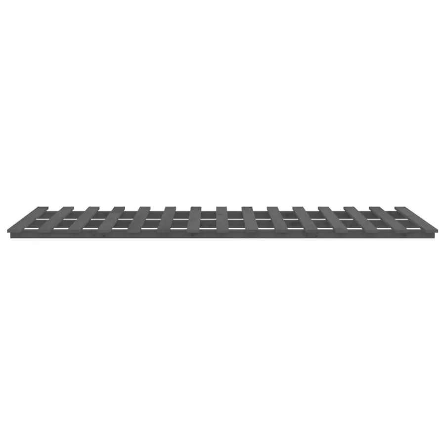 Cadre de lit sans matelas gris 90x200 cm bois de pin massif - 6