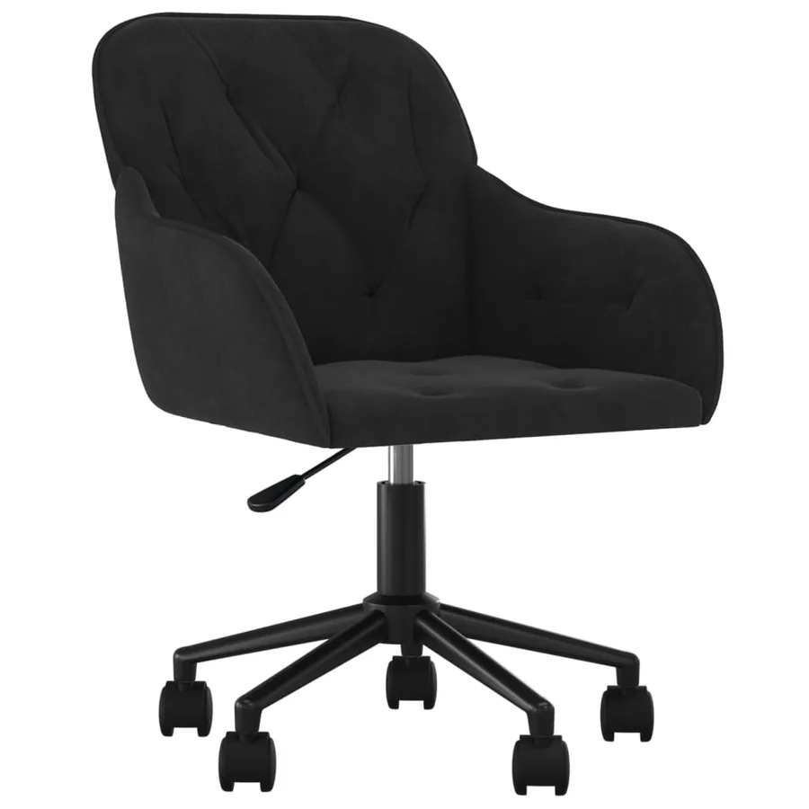 Chaises pivotantes à manger lot de 2 Noir Velours - 3