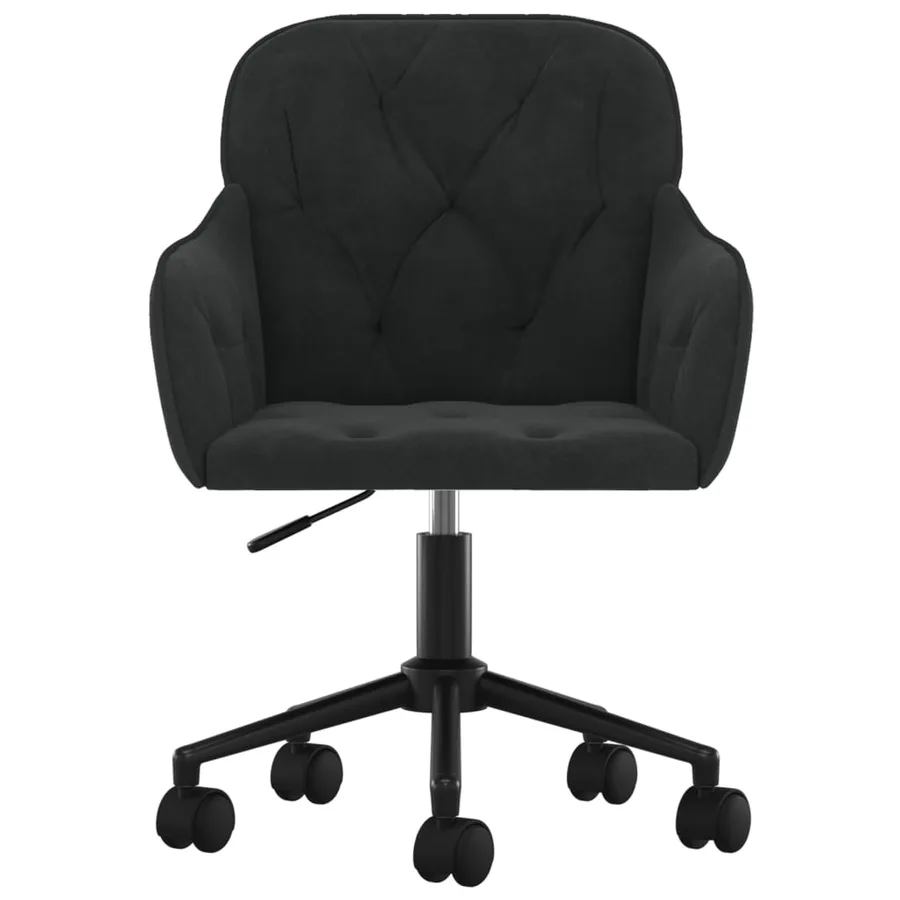 Chaises pivotantes à manger lot de 2 Noir Velours - 4