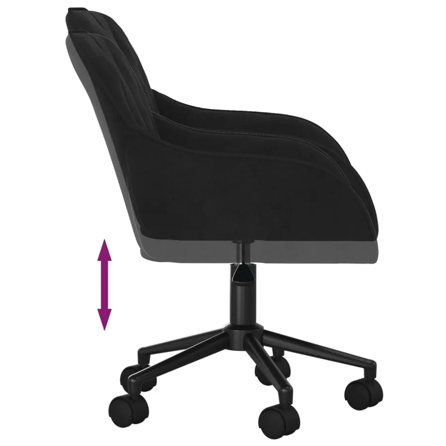 Chaises pivotantes à manger lot de 2 Noir Velours - 7