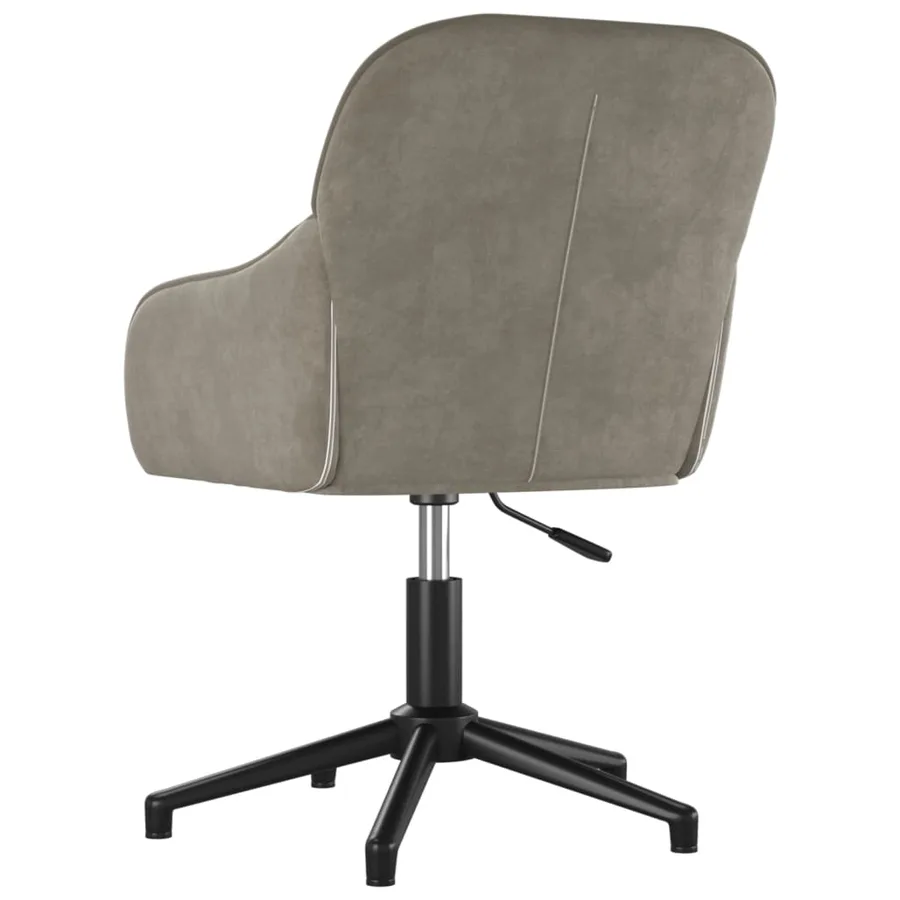 Chaises pivotantes à manger lot de 2 Gris clair Velours - 6