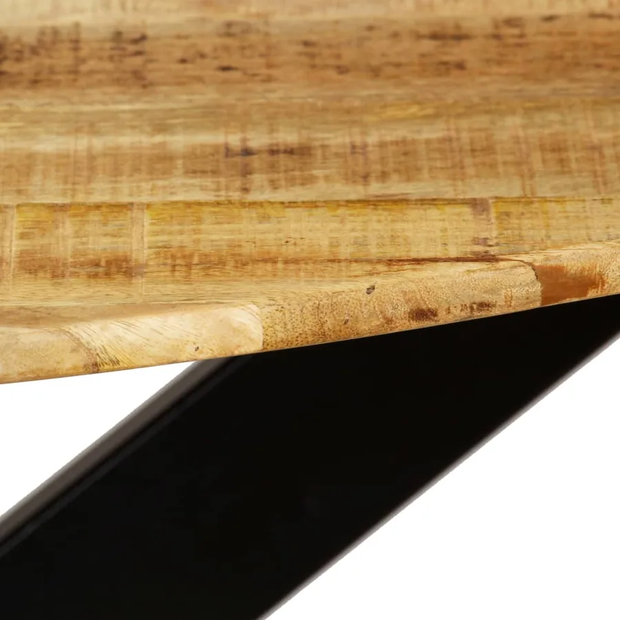 Table à manger Bois de manguier brut massif et acier 120x77 cm - 4