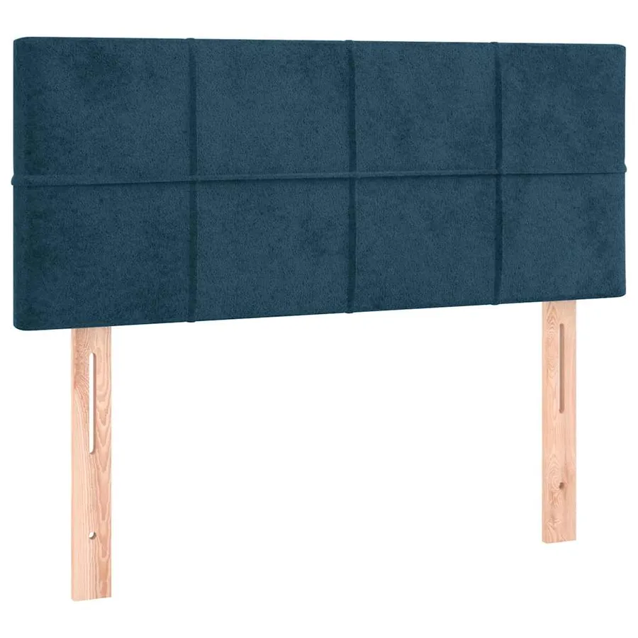 Sommier à lattes de lit et matelas et LED Bleu foncé 80x200 cm - 7