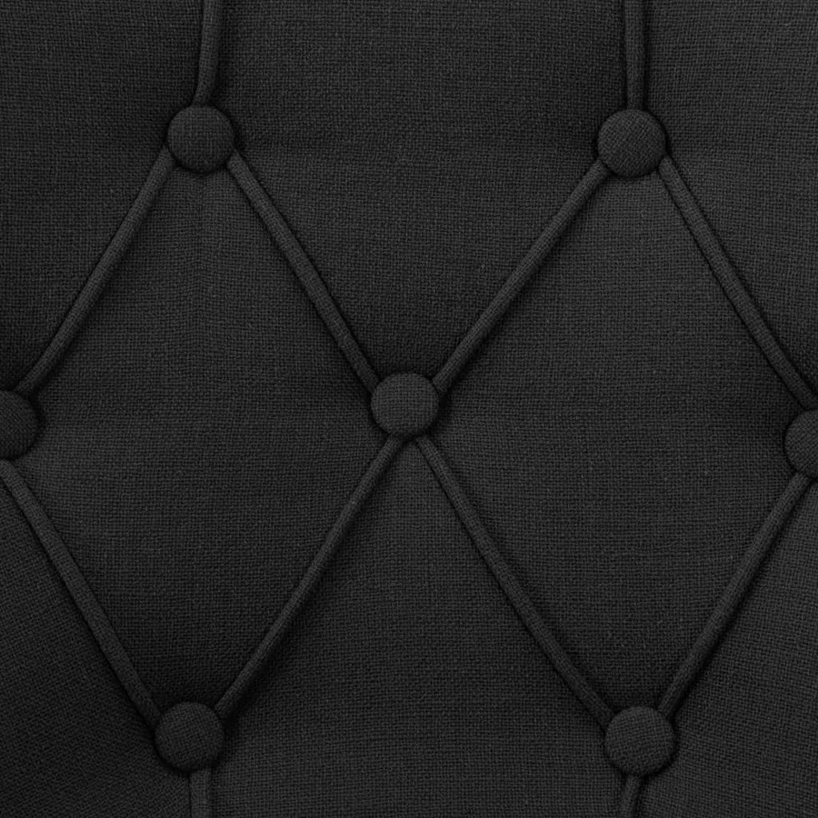 Chaises à manger lot de 2 noir tissu - 7
