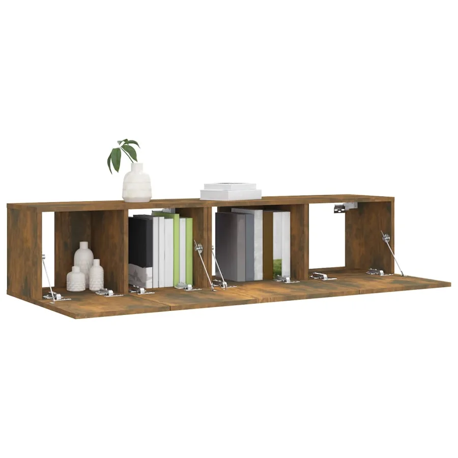 Ensemble de meubles TV 2 pcs Chêne fumé Bois d'ingénierie - 7