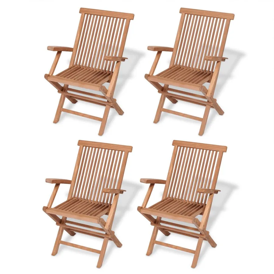 Ensemble à manger de jardin 5 pcs Bois de teck massif - 3