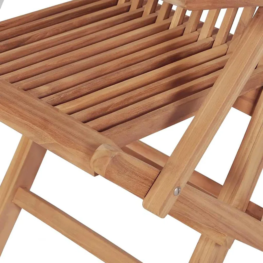 Ensemble à manger de jardin 5 pcs Bois de teck massif - 6
