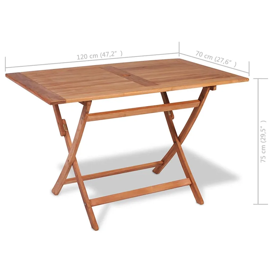 Ensemble à manger de jardin 5 pcs Bois de teck massif - 7