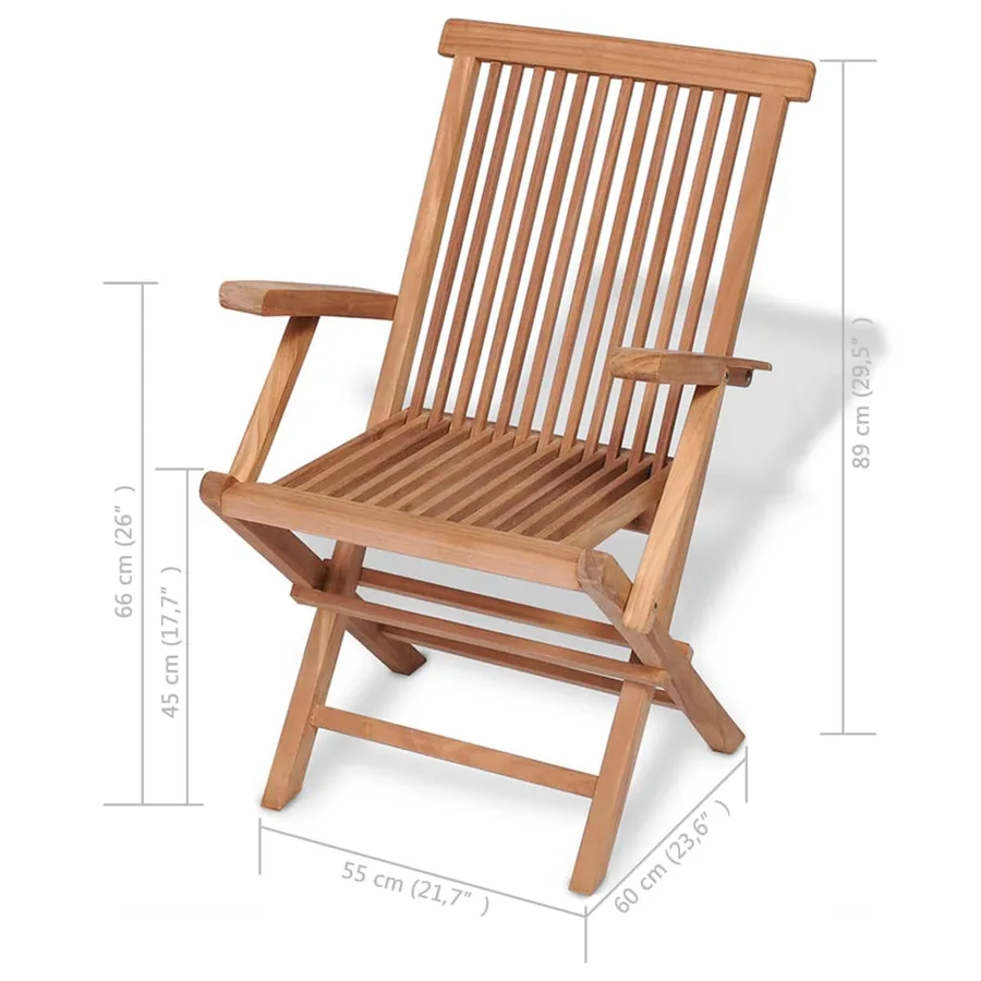Ensemble à manger de jardin 5 pcs Bois de teck massif - 8