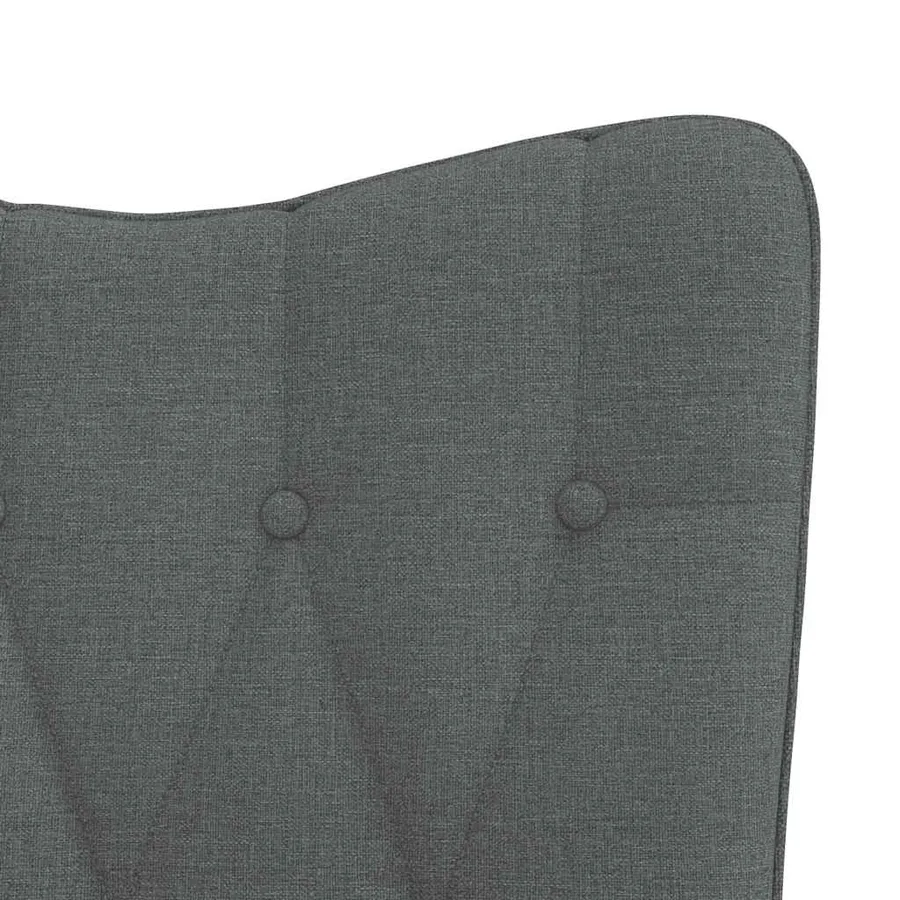 Chaise à bascule Gris foncé Tissu - 6