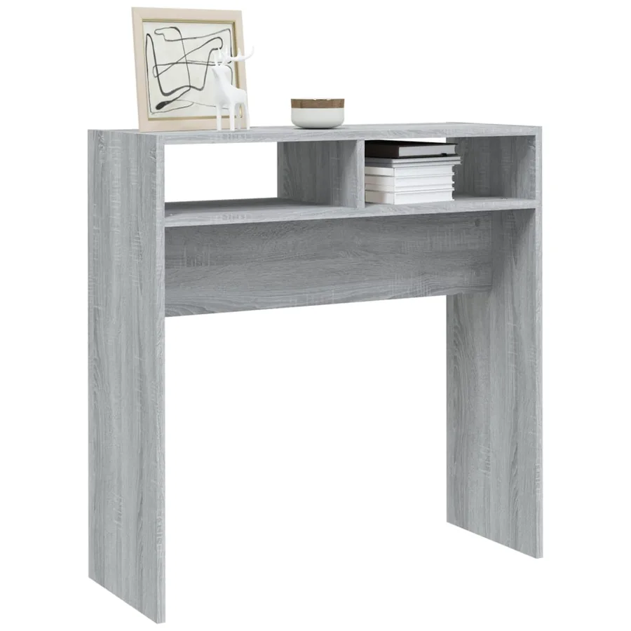 Table console Sonoma gris 78x30x80 cm Bois d'ingénierie - 6