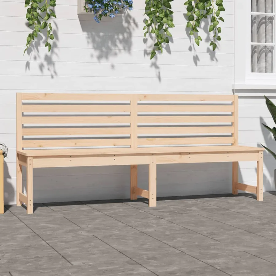 Banc de jardin 201,5 cm bois massif de pin - 3