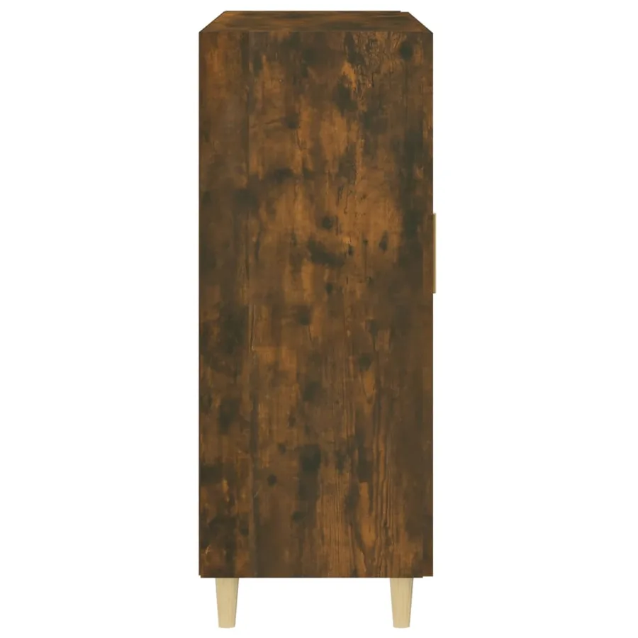 Buffet chêne fumé 69,5x34x90 cm bois d'ingénierie - 6