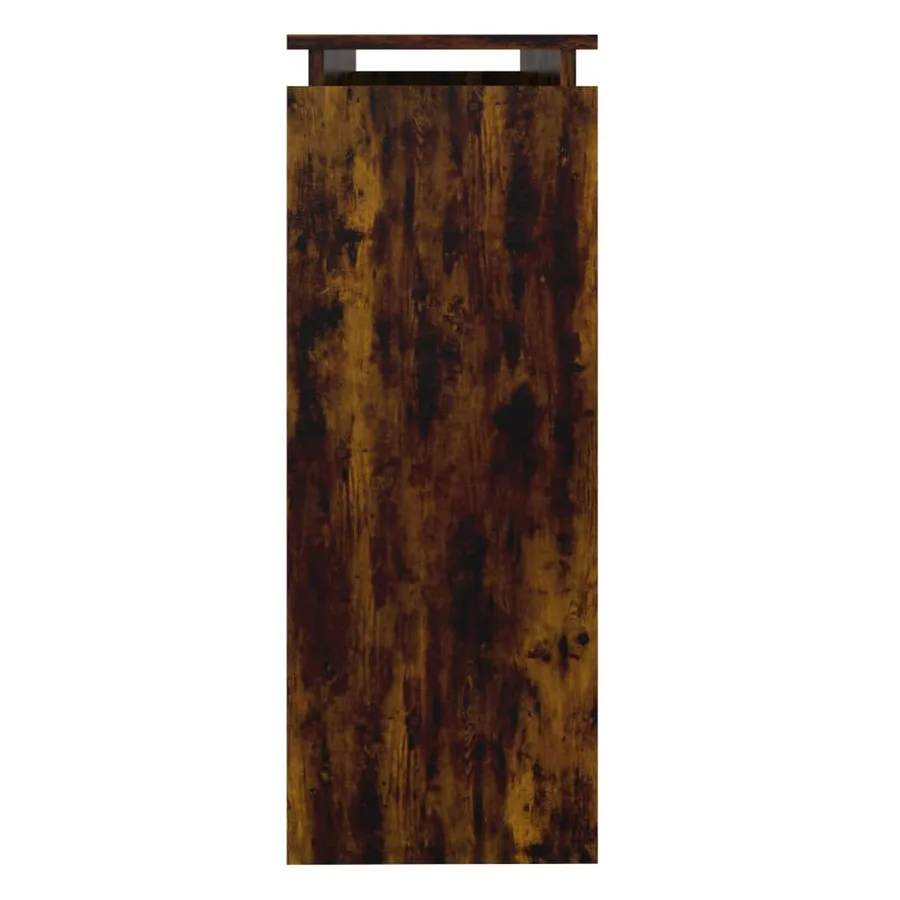 Table console Chêne fumé 102x30x80 cm Bois d'ingénierie - 4