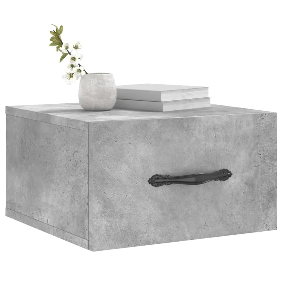 Tables de chevet murales 2 pcs gris béton 35x35x20 cm - 3