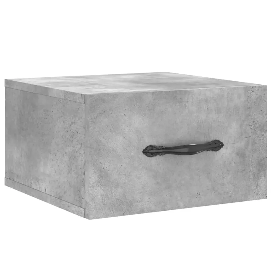 Tables de chevet murales 2 pcs gris béton 35x35x20 cm - 5