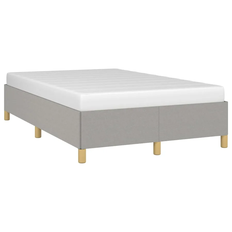 Cadre de lit sans matelas gris clair 120x200 cm tissu - 3