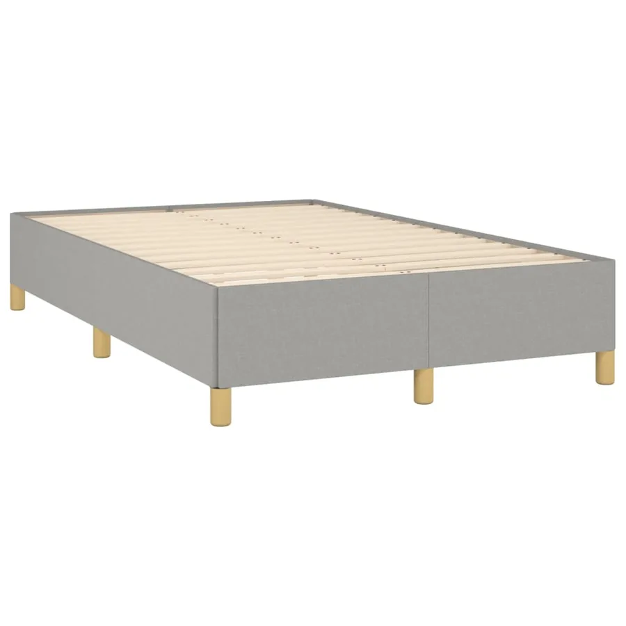 Cadre de lit sans matelas gris clair 120x200 cm tissu - 4