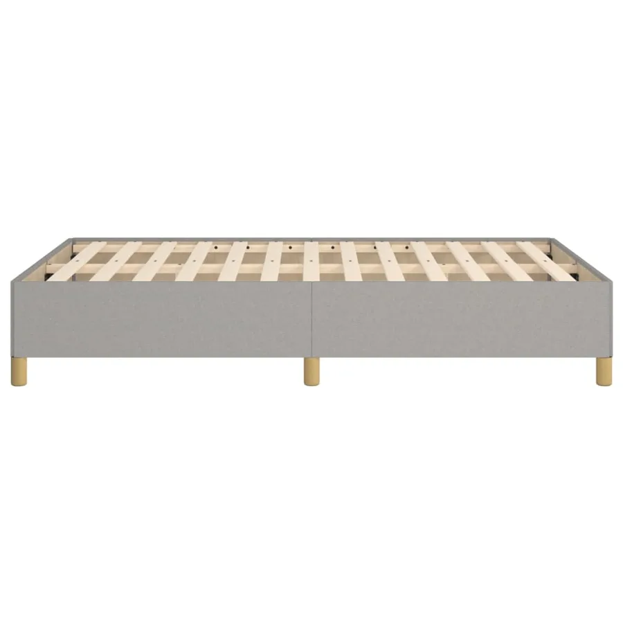 Cadre de lit sans matelas gris clair 120x200 cm tissu - 6