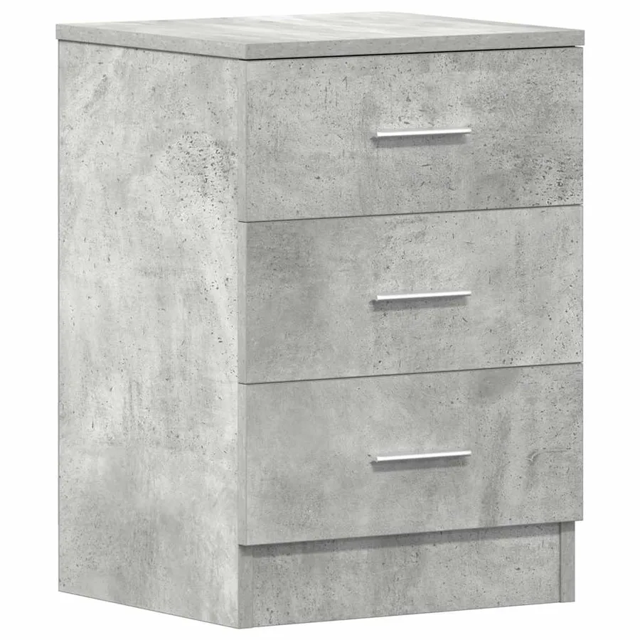 Tables de chevet 2 pcs Gris béton 38x35x56 cm Bois d'ingénierie - 5