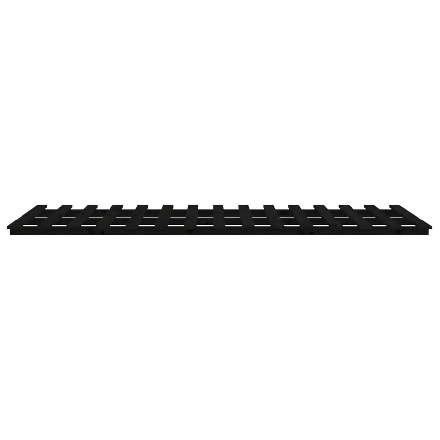 Cadre de lit sans matelas noir 90x190 cm bois de pin massif - 6