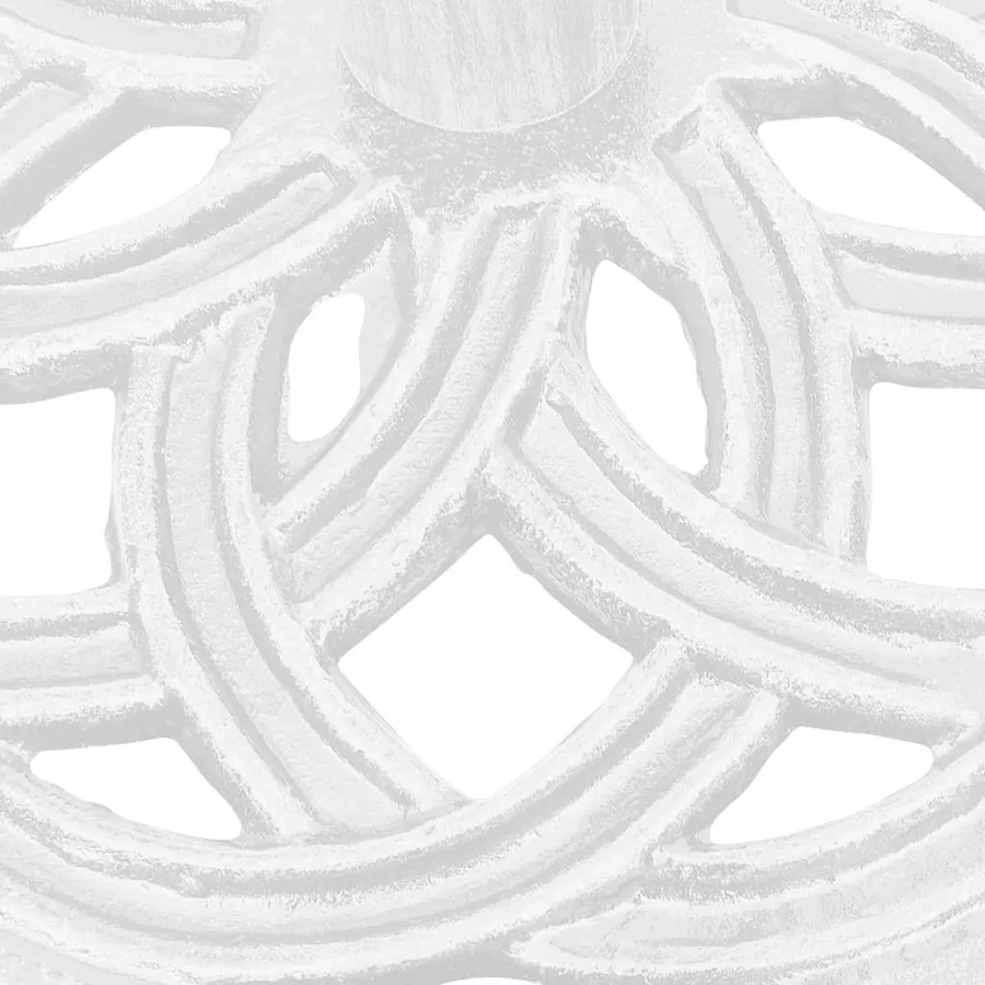 Socle de parasol Blanc 44x44x31 cm Fonte - 6