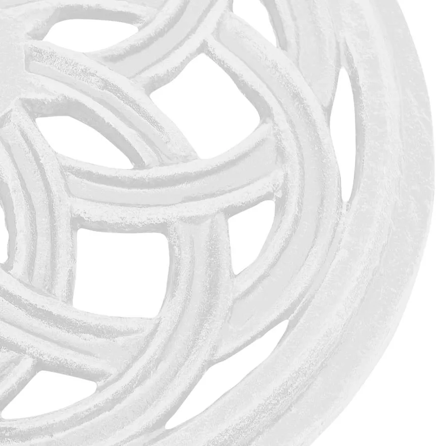 Socle de parasol Blanc 44x44x31 cm Fonte - 7