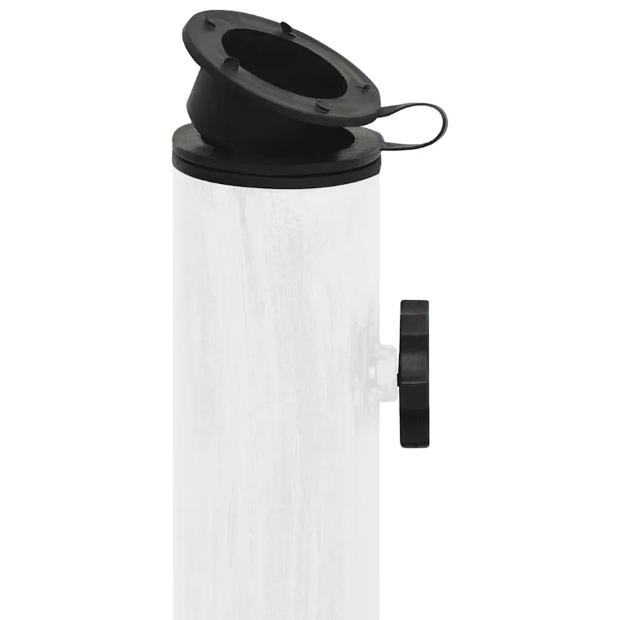 Socle de parasol Blanc 44x44x31 cm Fonte - 8