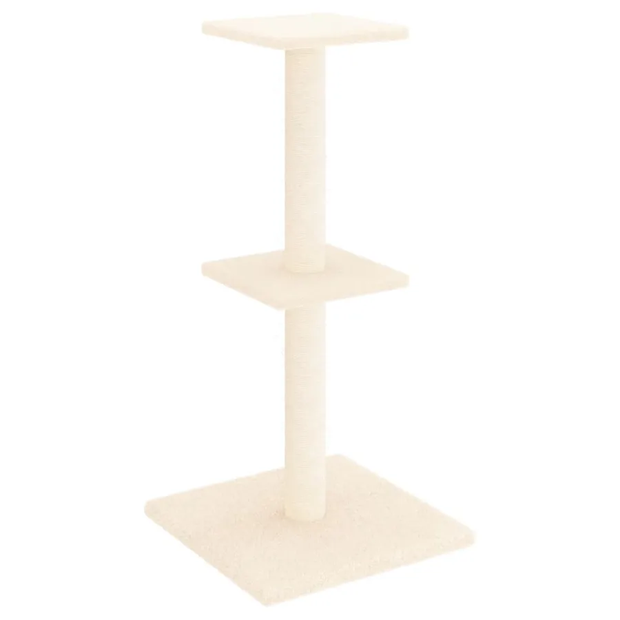 Arbre à chat avec griffoirs en sisal crème 73 cm - 2