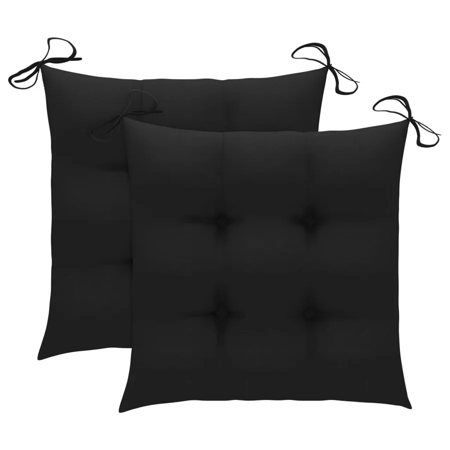 Ensemble à manger d'extérieur pliable avec coussin 3 pcs Teck - 10