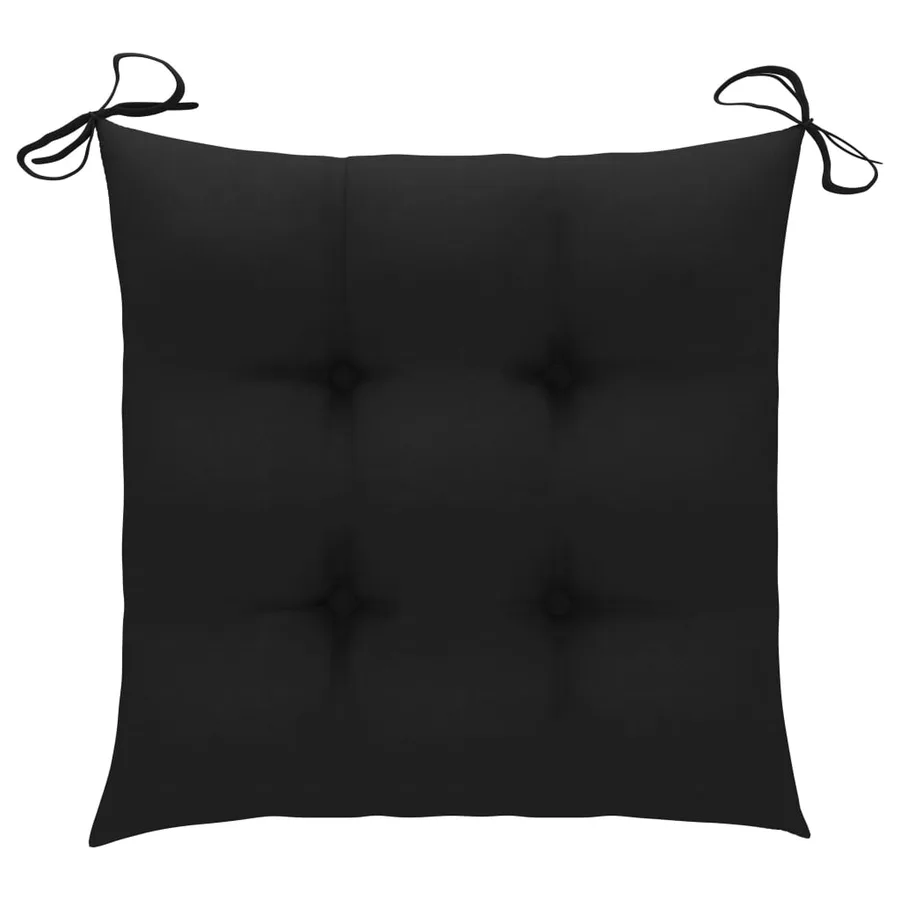 Ensemble à manger d'extérieur pliable avec coussin 3 pcs Teck - 13