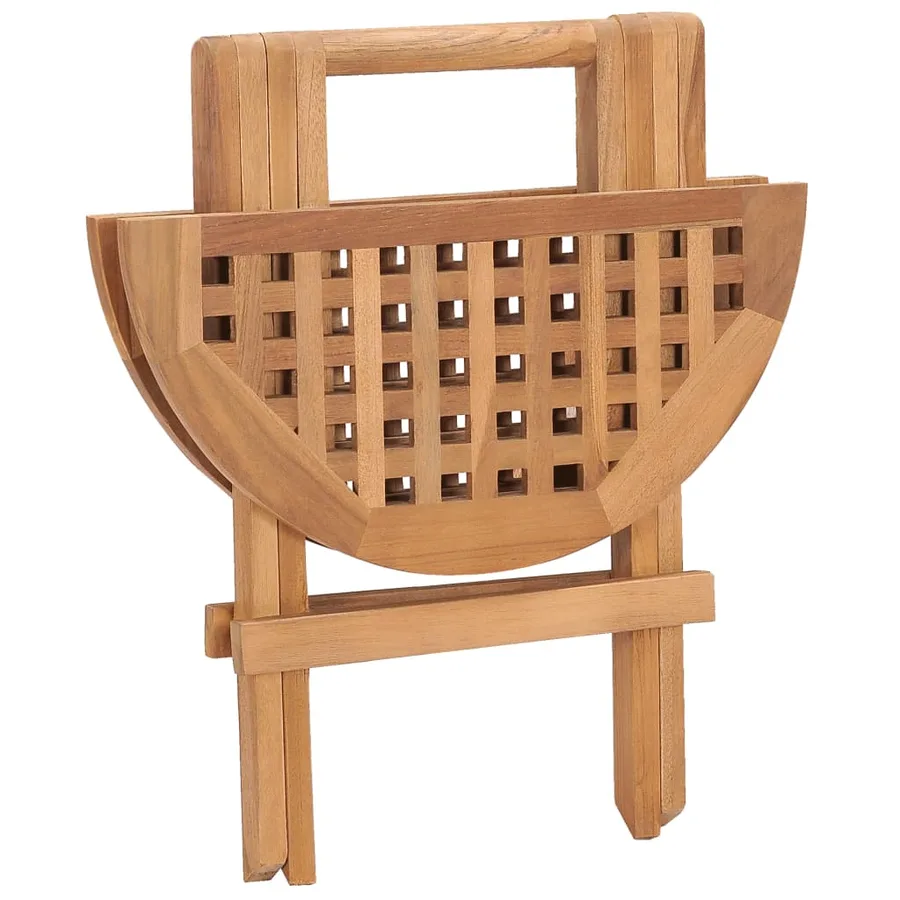 Ensemble à manger d'extérieur pliable avec coussin 3 pcs Teck - 7