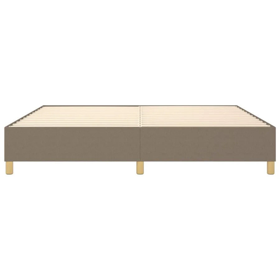Cadre de lit à lattes taupe 200x200 cm tissu - 5