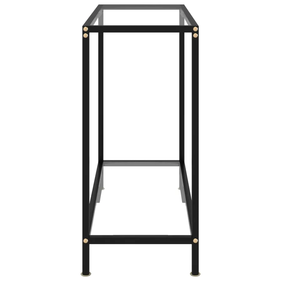 Table console Transparent 80x35x75 cm Verre trempé - 3