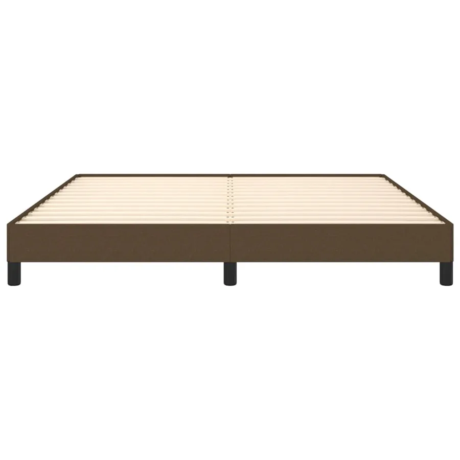 Cadre de lit sans matelas marron foncé 180x200 cm tissu - 5