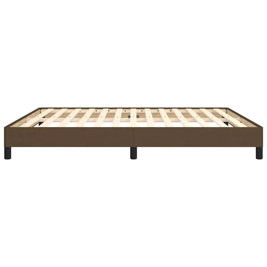 Cadre de lit sans matelas marron foncé 180x200 cm tissu - 6