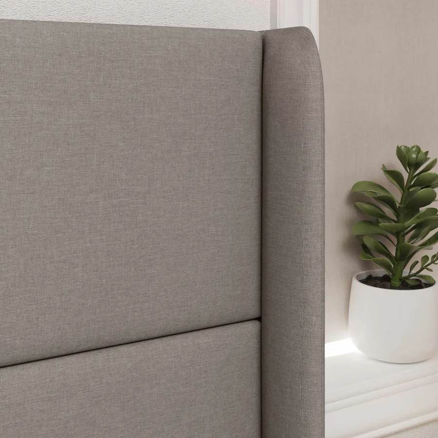 Oreille de tête de lit Taupe 80 x 16 x 4 cm tissu - 4