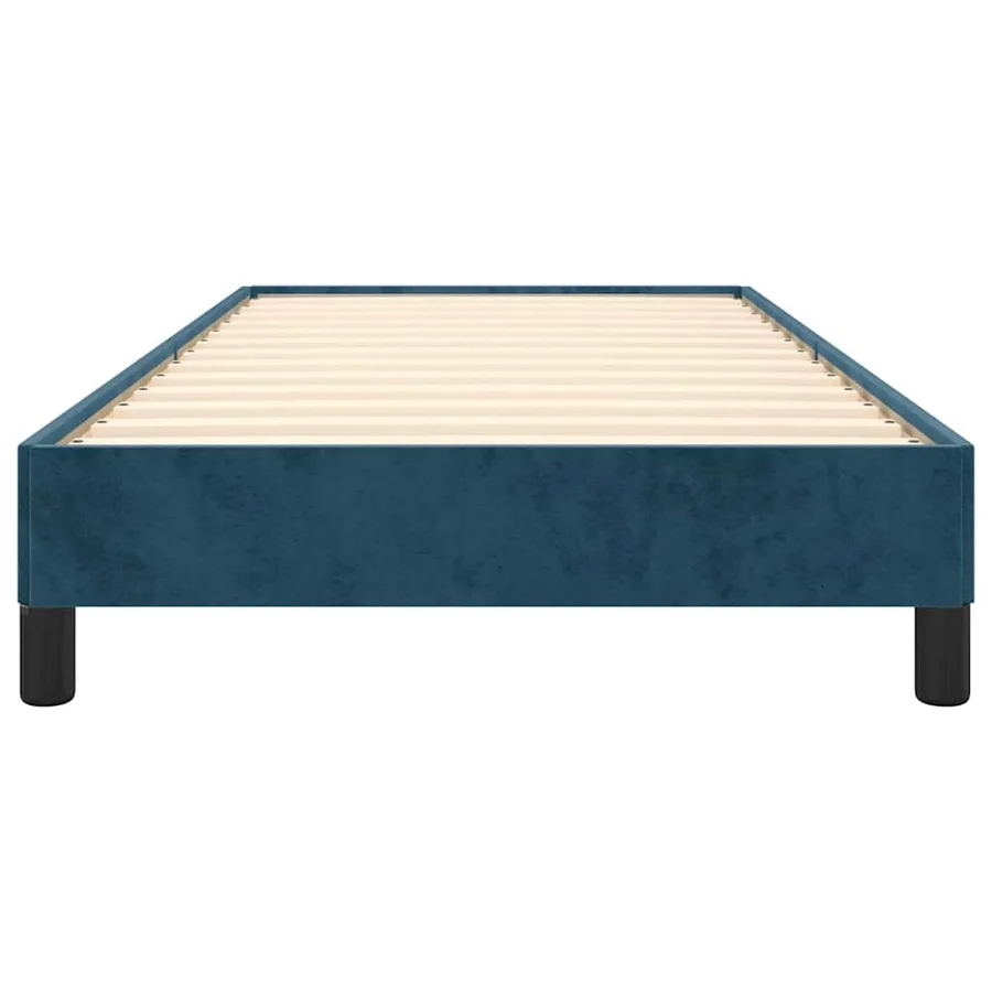 Cadre de lit sans matelas bleu foncé 80x200 cm velours - 5