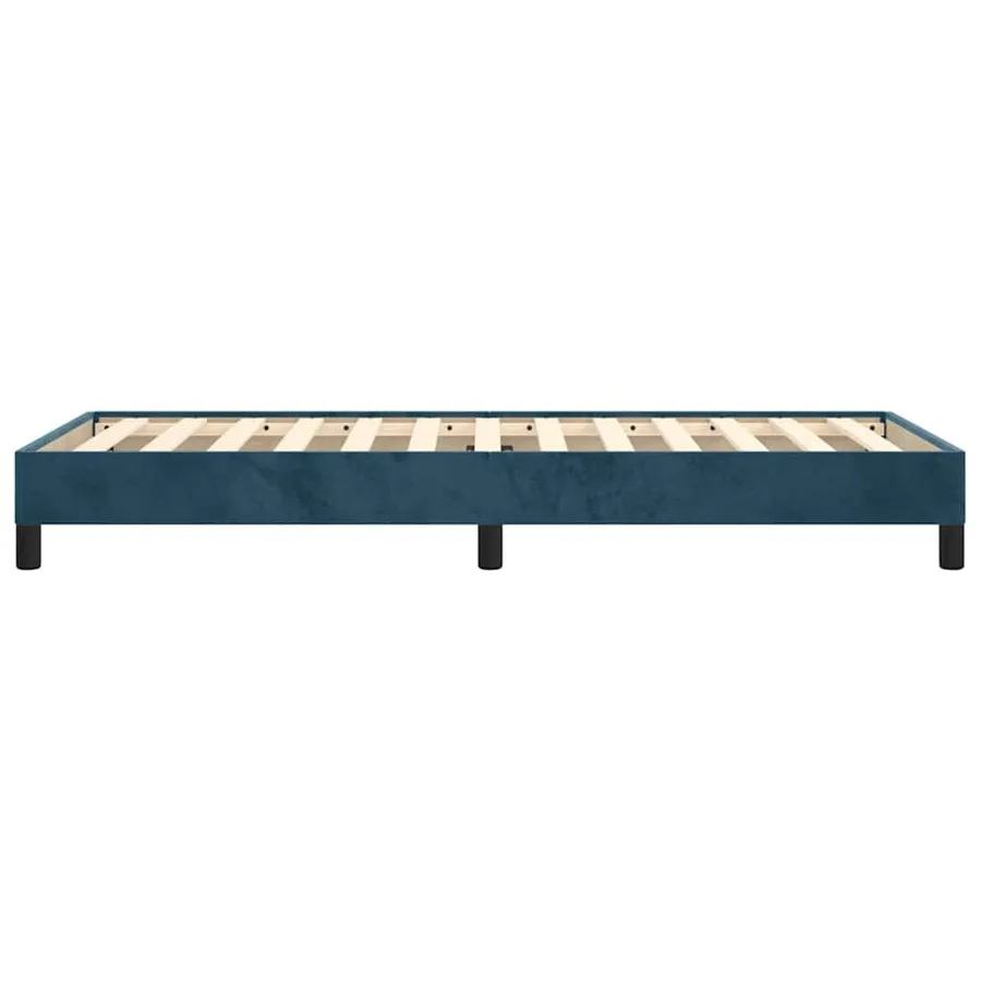 Cadre de lit sans matelas bleu foncé 80x200 cm velours - 6