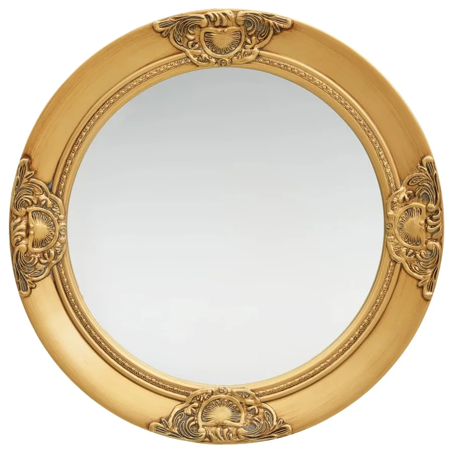Miroir mural style baroque 50 cm Doré
