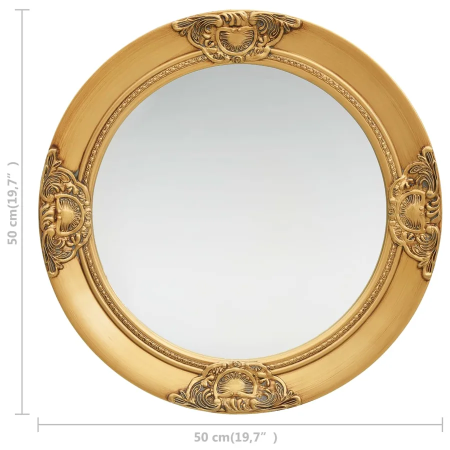 Miroir mural style baroque 50 cm Doré - 5