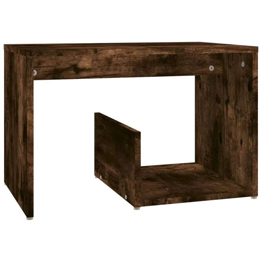 Table d'appoint Chêne fumé 59x36x38 cm Bois d'ingénierie - 2